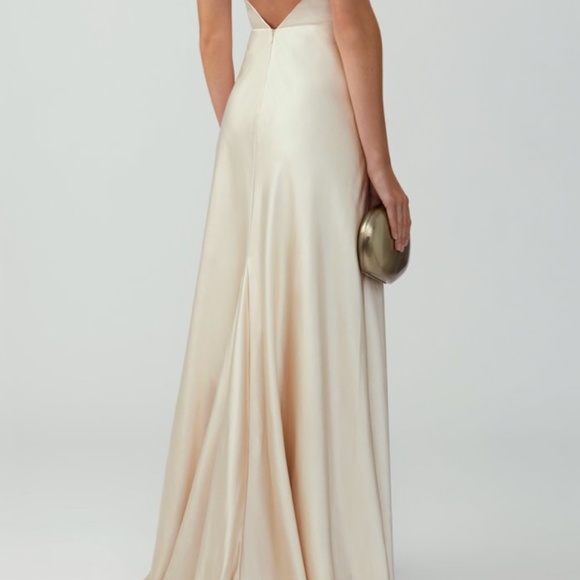 **NEW** Fame and Partner- Strappy Draped Gown (Light Grey) - Picture 3 of 7